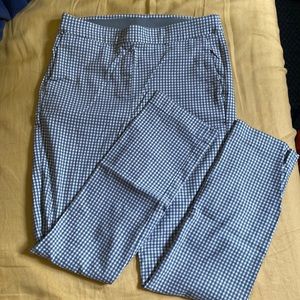 Nicole Miller green plaid trousers